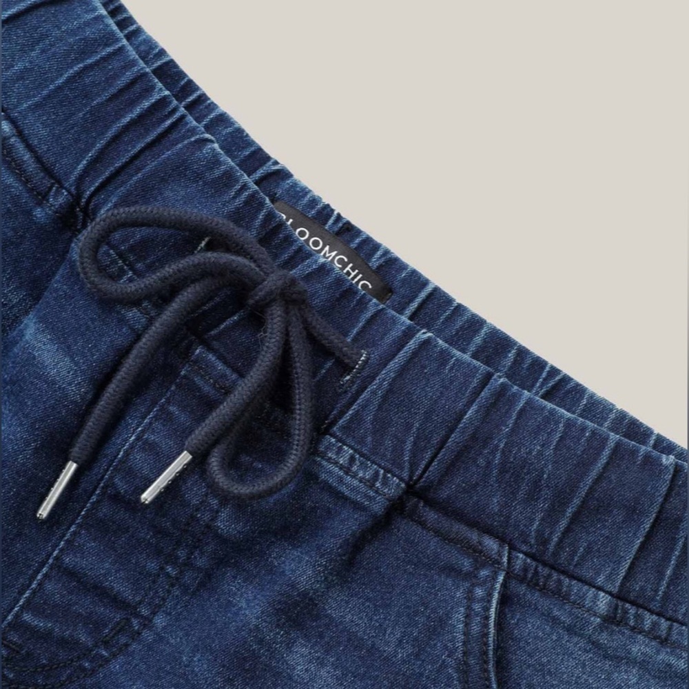 NWT, BloomChic, Distressed Drawstring Roll Hem De… - image 5